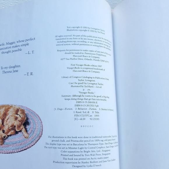 Vintage Voyager 1993 Hardcover Book "Can I Be Good"  by Ted Rand - Picture 4 of 4